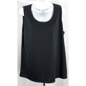 NWT Notations Flowy Sleeveless tank Top XL BLK Scoop Camisole Capsule Classic